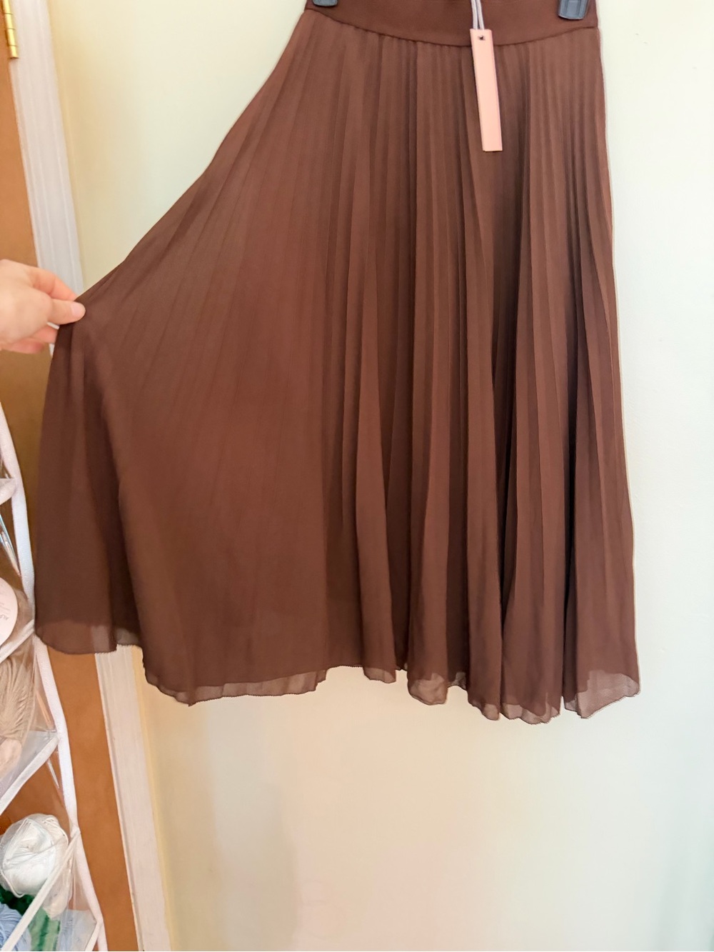 Pleated Maxi Skirt in Chocolate Brown - Unbranded - Picture 4 of 6